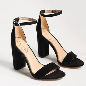 Sam Edelman Heels, Yaro Ankle Strap in Black Suede